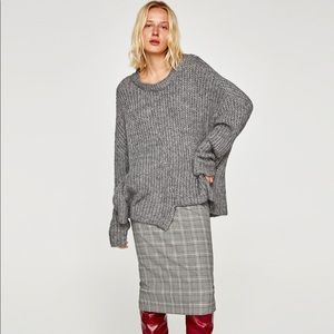 Zara Asymmetrical Sweater Visible Sean